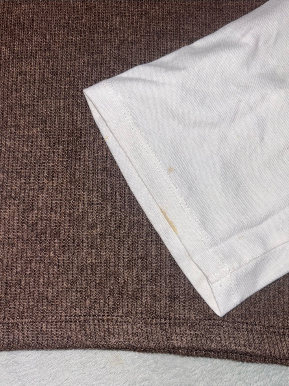 Zara 2-in-1 Combo Knit Sweater Vest Top Brown White Medium - Picture 6 of 6